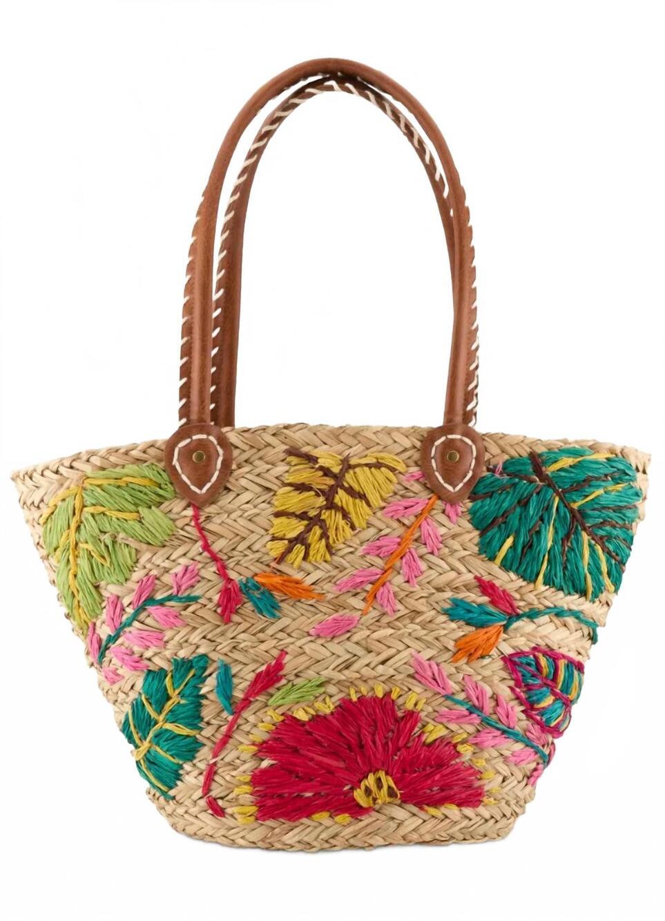 NEW L'ARTISTE women's siesta key tote handbag in rainbow